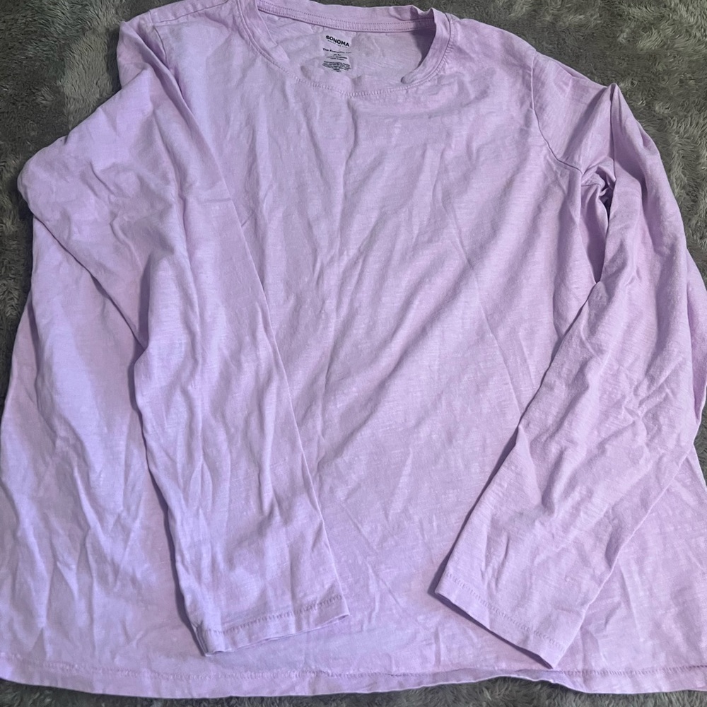 Sonoma purple ladies long sleeve tee